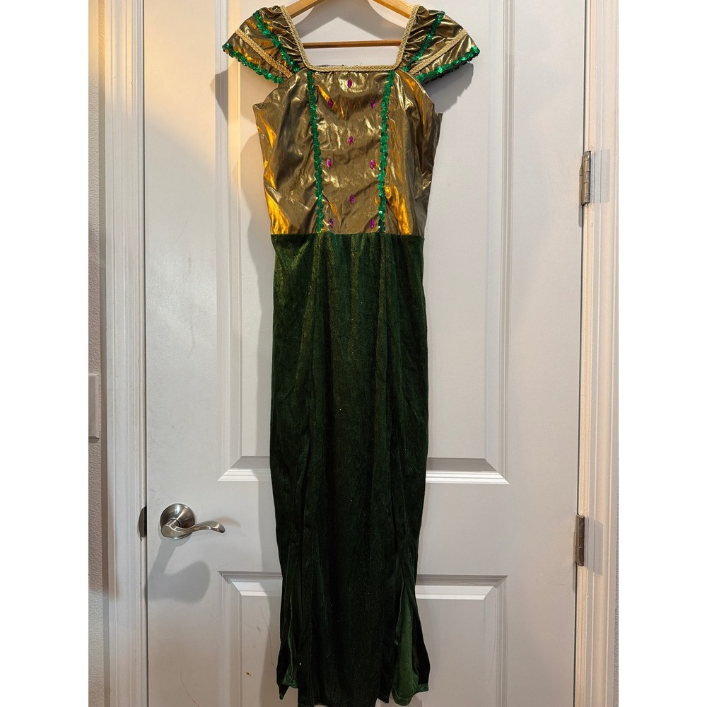 Wishcraft Chasing Fireflies Medusa Costume Dress Girls Size 10 Green Gold 28646